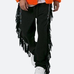 mnml Trail Frayed Sweatpants - Black Size XLBlack / XL
